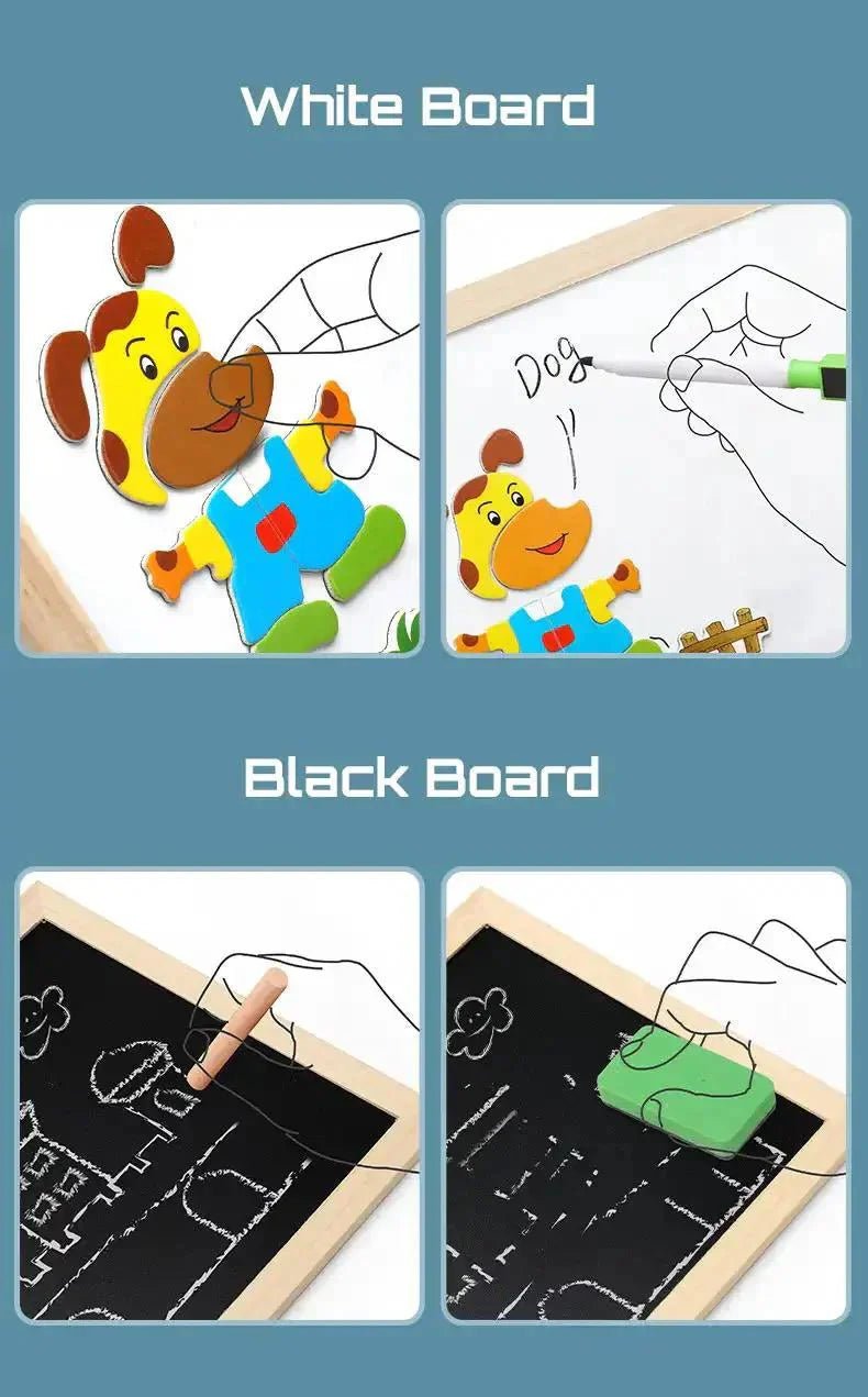 Magnetisch Tekenbord Kind – Montessori Tekentafel 2 - in - 1 - KidsKorner