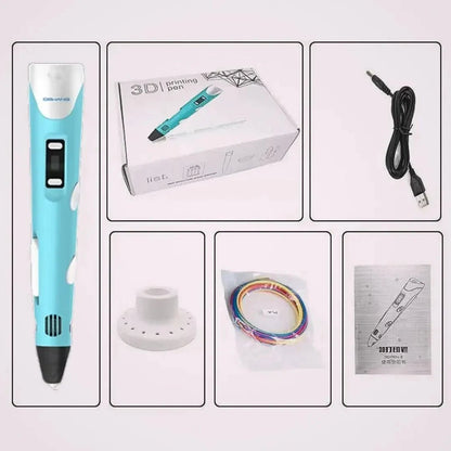 3D Pen Voor Kinderen | PLA Filament Instelbare Temperatuur Met 3m USB Kabel | 8+ Jaar - KidsKorner