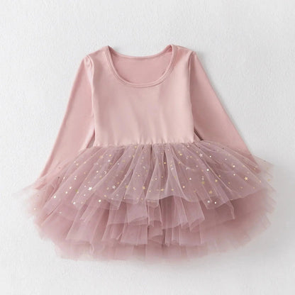 Baby Meisjes Tutu Jurk Roze – Tule Jurkje Met Sterretjes - KidsKorner