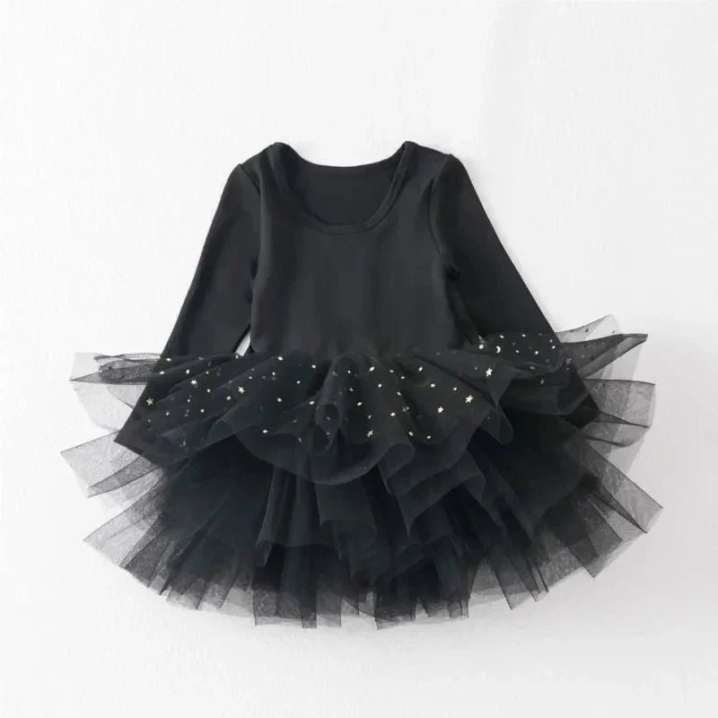 Baby Meisjes Tutu Jurk Roze – Tule Jurkje Met Sterretjes - KidsKorner