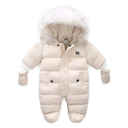 Baby Sneeuwpak Met Capuchon En Wantjes - KidsKorner