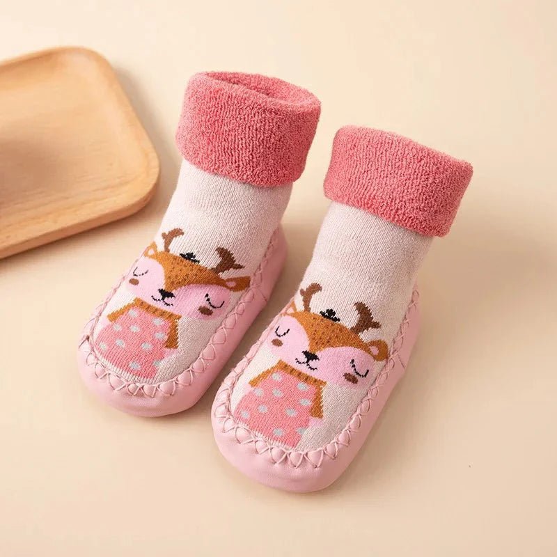 Babyslofjes Antislip Met Zachte Zool – Sok Schoentjes Roze - KidsKorner