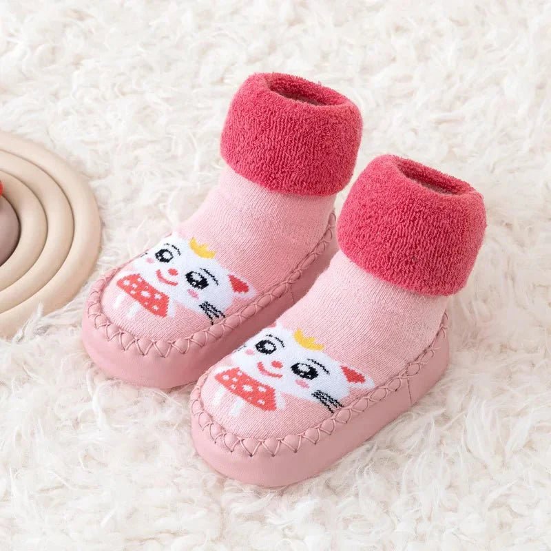Babyslofjes Antislip Met Zachte Zool – Sok Schoentjes Roze - KidsKorner