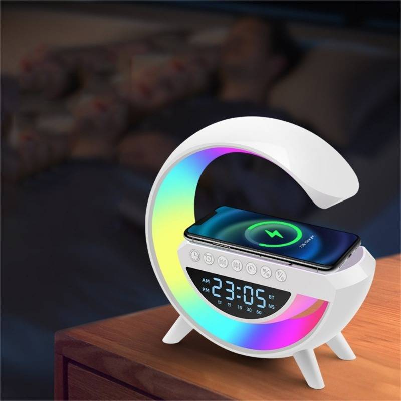 Bluetooth Speaker Wekker met Draadloze Oplader en FM Radio - KidsKorner