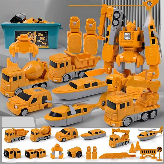 BouwMaat Bouwvoertuigen Speelset - Werkvoertuigen Speelgoed - KidsKorner