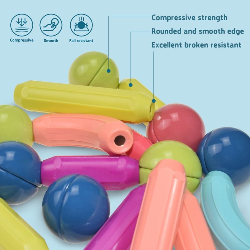 Bouwspeelgoed - Magnetische Staafjes en Balletjes - KidsKorner