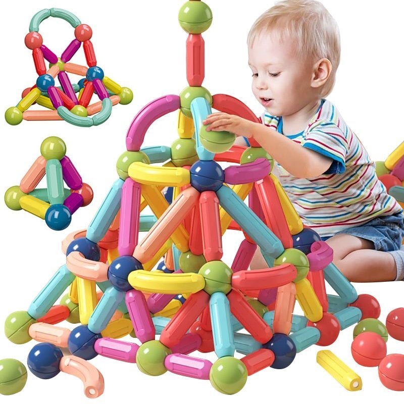 Bouwspeelgoed - Magnetische Staafjes en Balletjes - KidsKorner