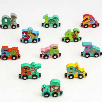 DinoRailo Magnetische Houten Cijfertrein - KidsKorner