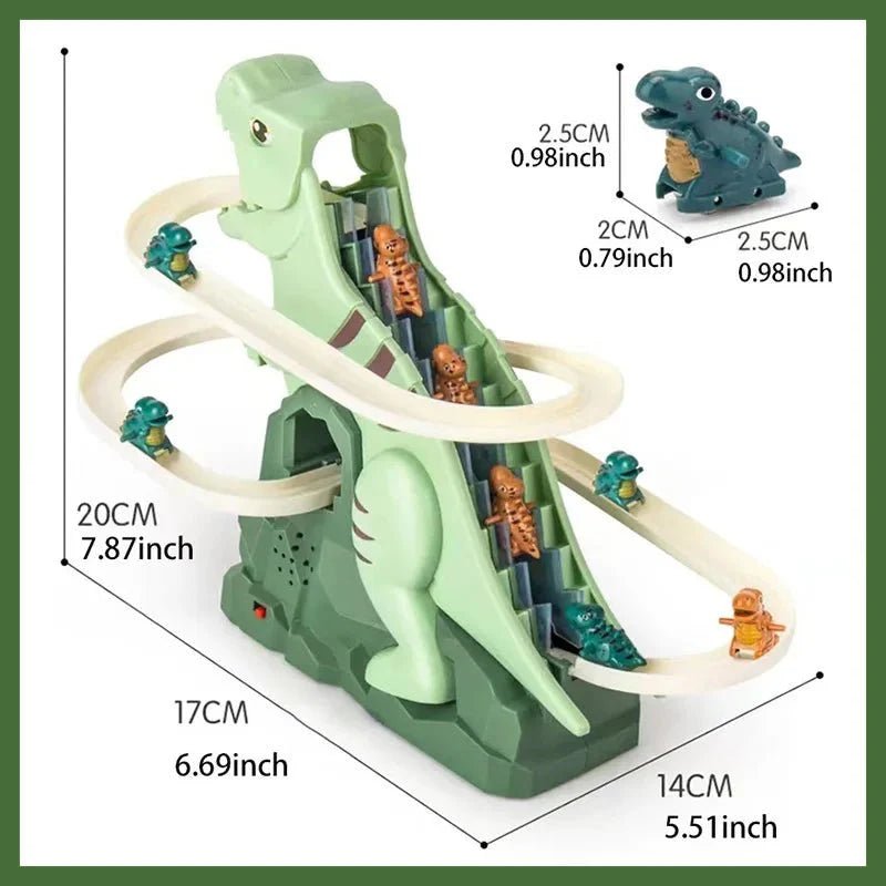 DinoRit Glijbaan Speelset - Dinosaurus Achtbaan - KidsKorner