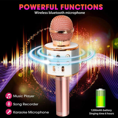 Draadloze Karaoke Microfoon Met Bluetooth En Speaker | Oplaadbaar 1500 mAh - KidsKorner