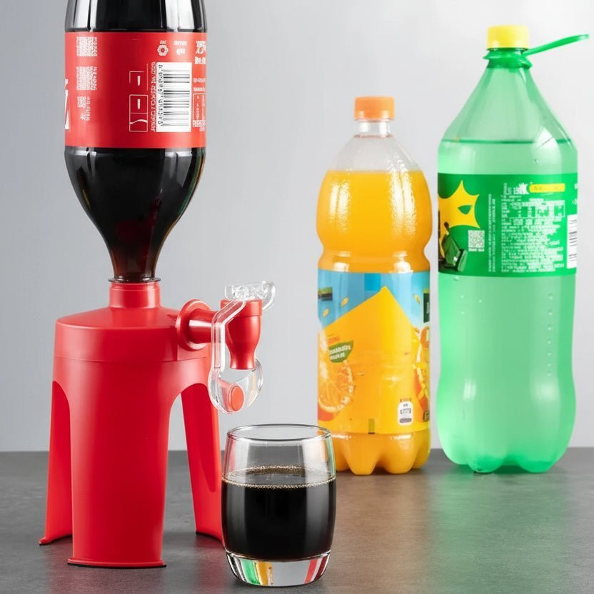 Drankdispenser Met Tapkraan | Drukknop Fleshouder Voor Frisdrank - KidsKorner