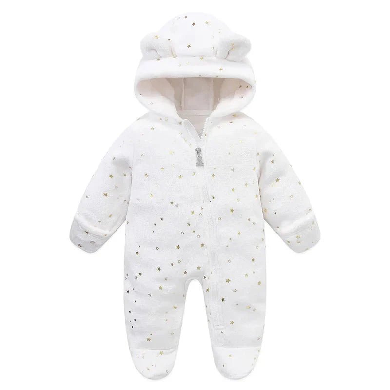 Flanellen Baby Boxpak Met Capuchon En Rits - KidsKorner