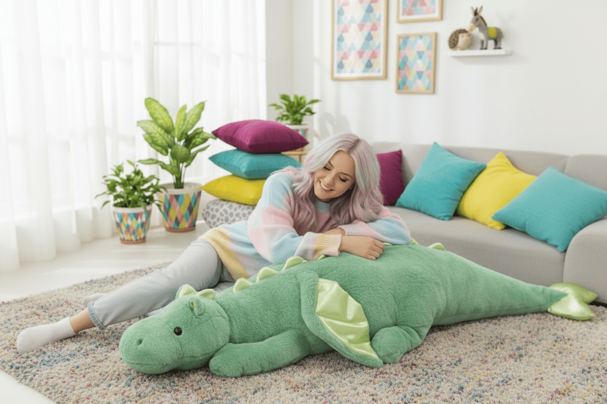 Grote Draak Knuffel Kussen - KidsKorner