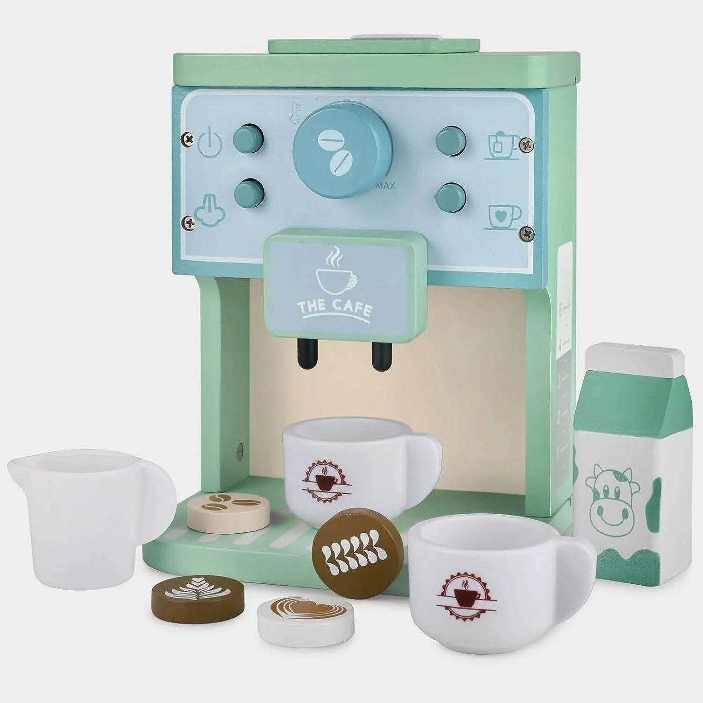 Houten Koffiemachine Speelset Kinderen – Montessori Rollenspel Keukentje - KidsKorner