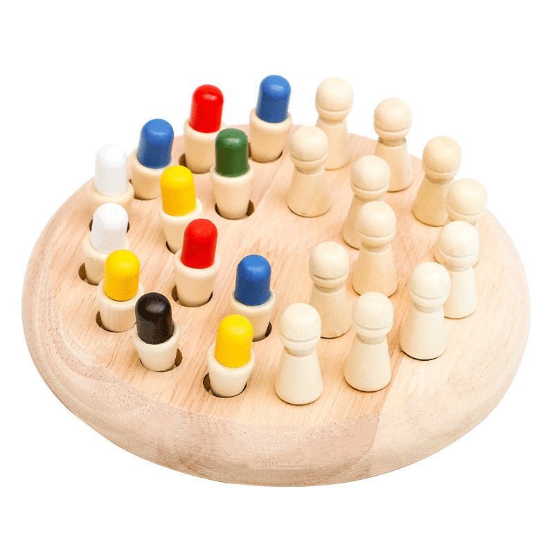 Houten Memory Schaakspel voor Kinderen – Geheugenspel - KidsKorner