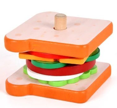 Houten Montessori Stapelsandwich Speelset Voor Kinderen - KidsKorner