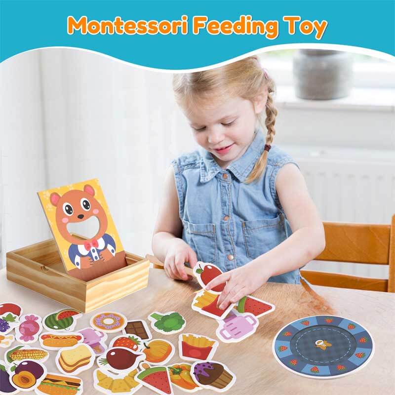 Houten Montessori Voerspel – Speelgoed Eten Voor Peuters - KidsKorner