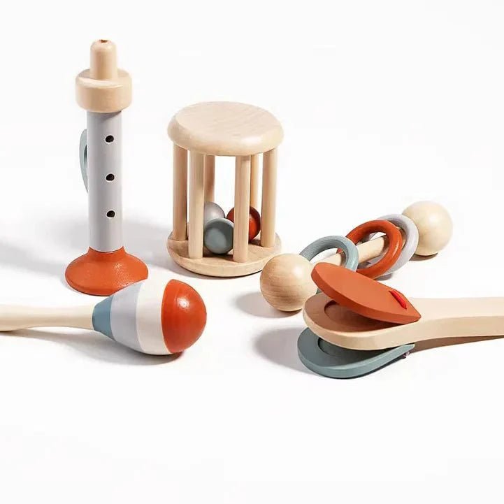 Houten Muziek Speelgoed Set 5 - Delig Voor Peuters - KidsKorner