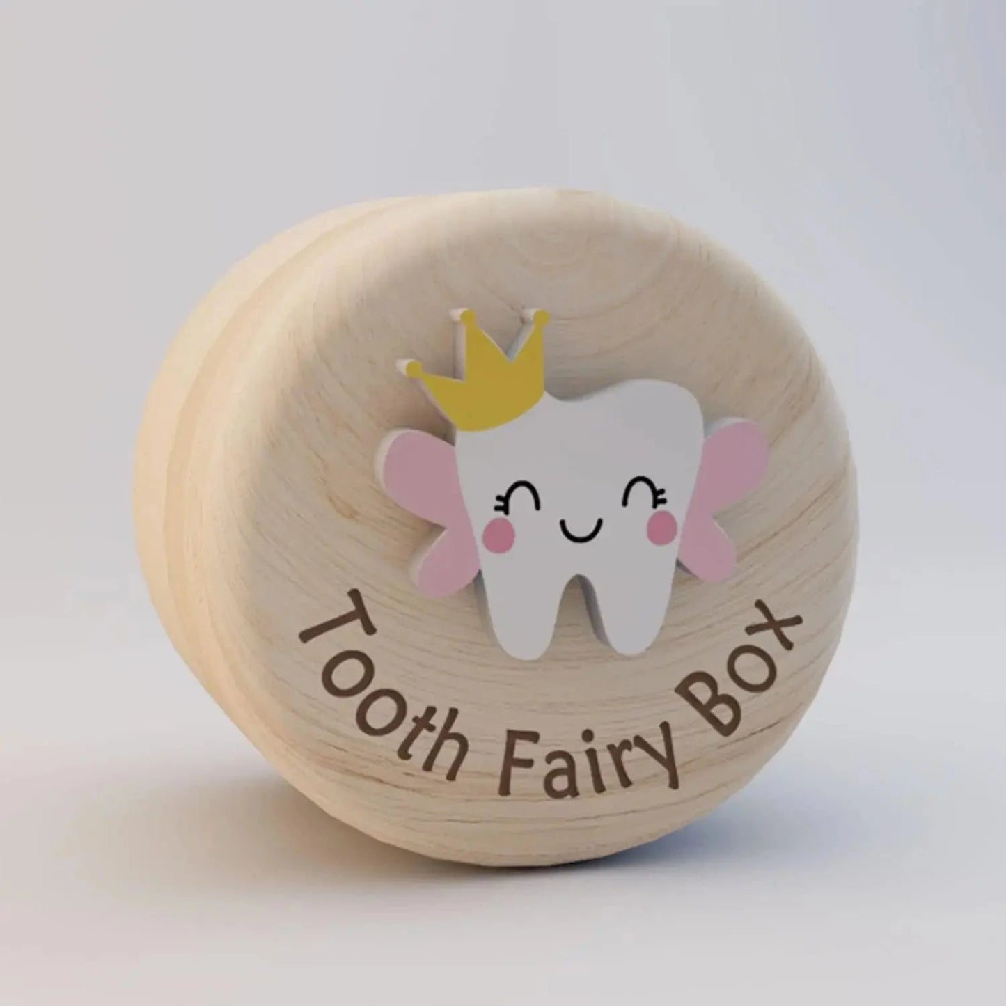 Houten Tandendoosje Voor Melktandjes Met Tandenfee Design - KidsKorner