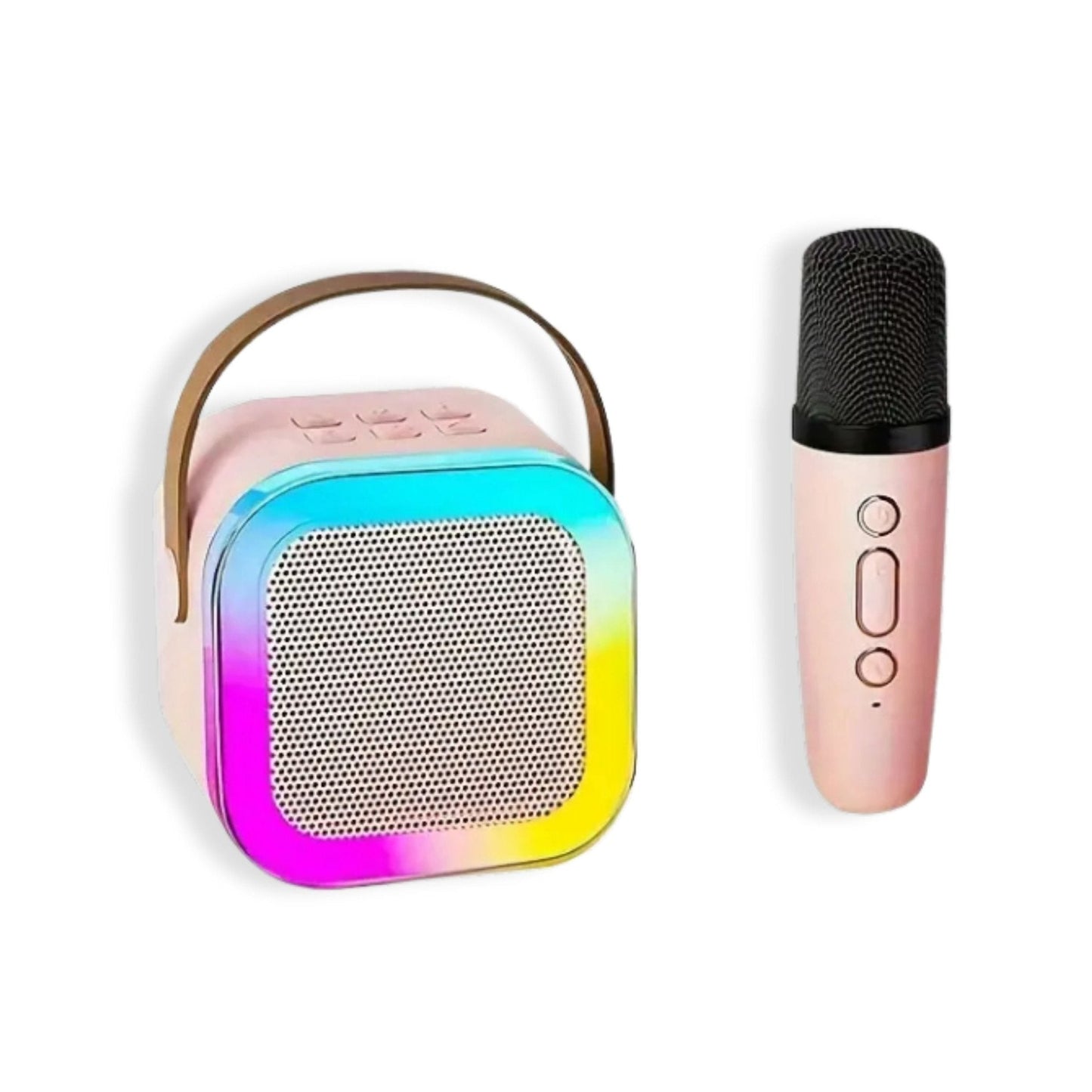 Karaoke Set Voor Kinderen | Draadloze Bluetooth Speaker Met Led Lichten En Microfoon - KidsKorner