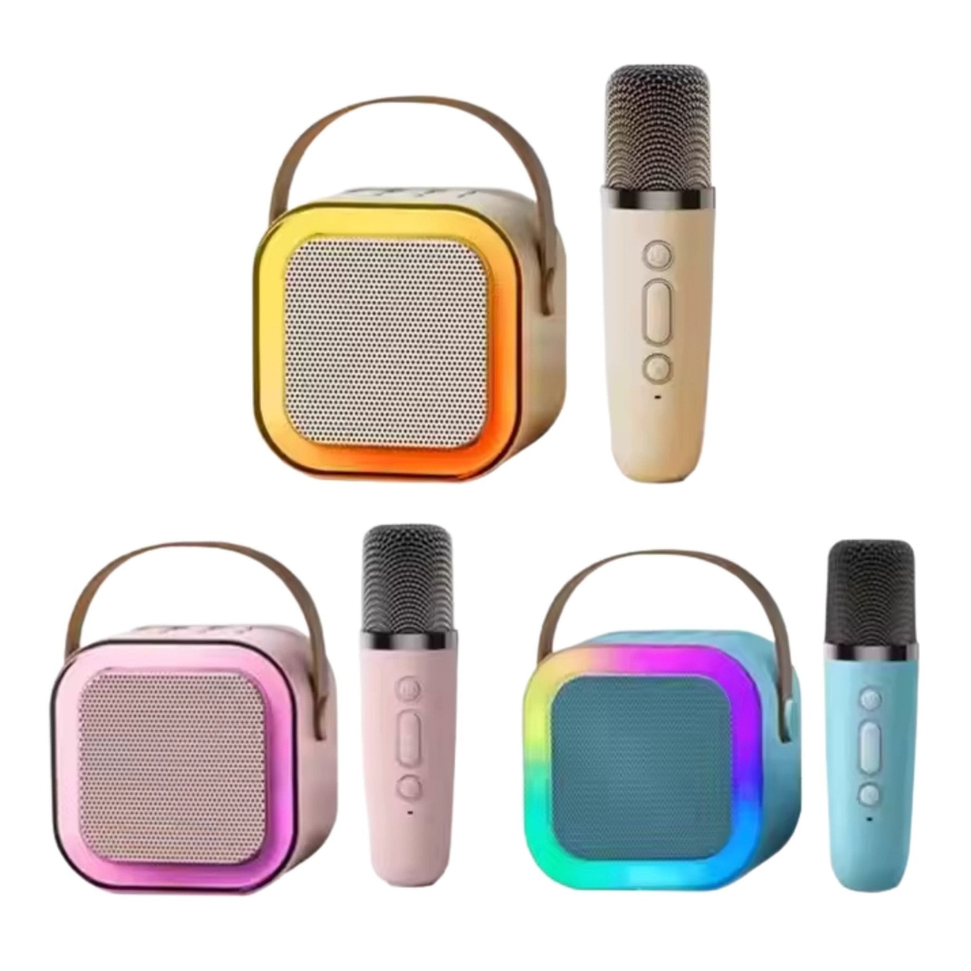 Karaoke Set Voor Kinderen | Draadloze Bluetooth Speaker Met Led Lichten En Microfoon - KidsKorner