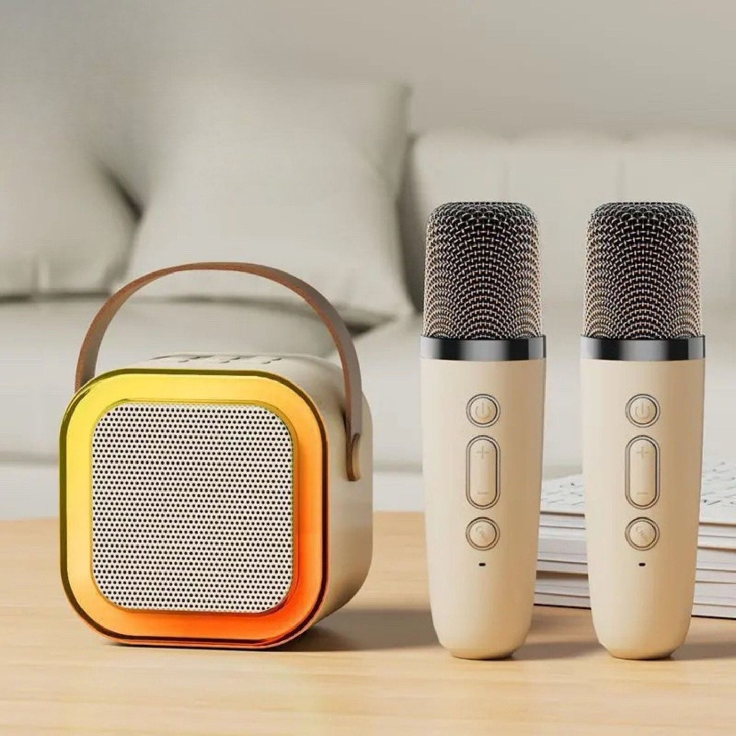 Karaoke Set Voor Kinderen | Draadloze Bluetooth Speaker Met Led Lichten En Microfoon - KidsKorner