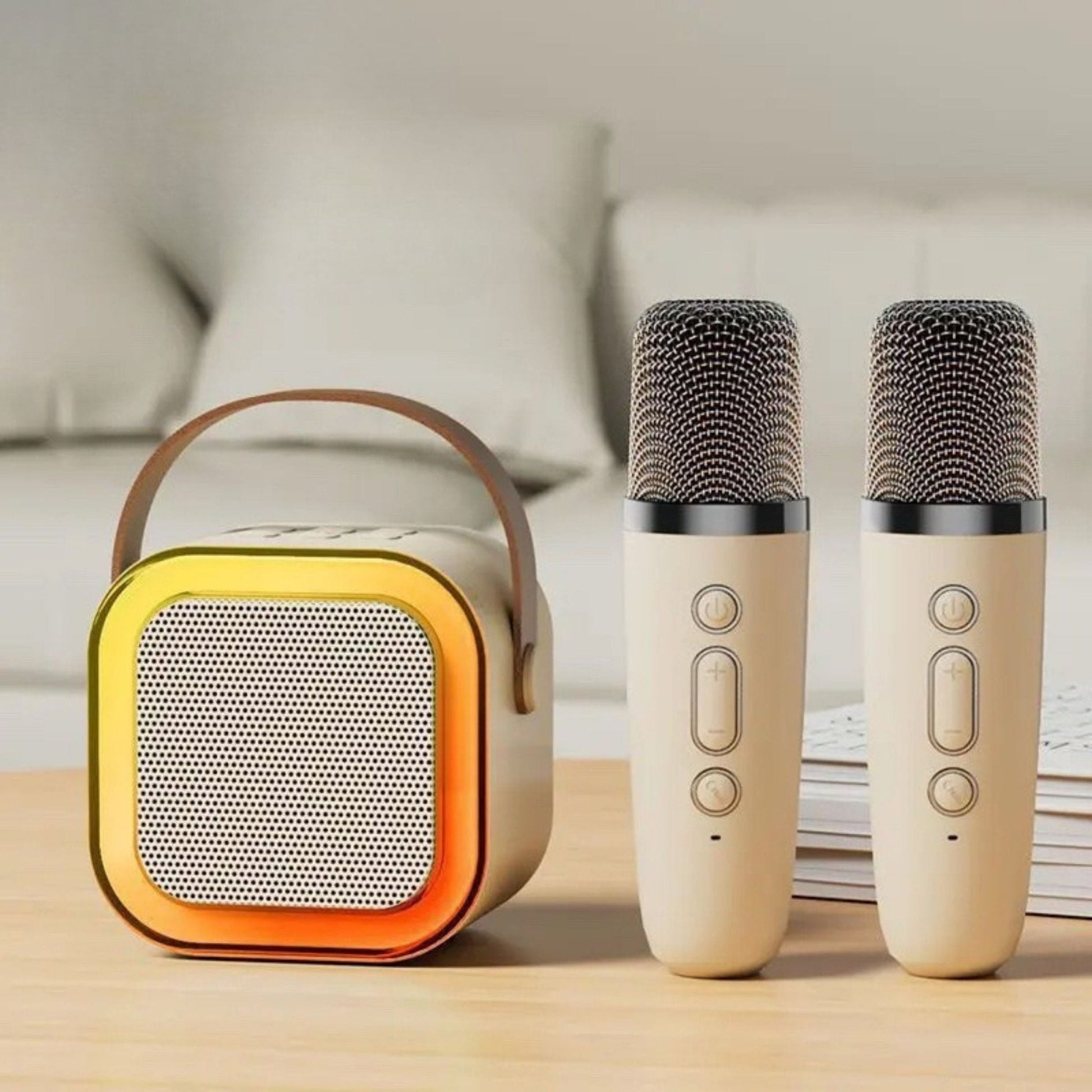 Karaoke Set Voor Kinderen | Draadloze Bluetooth Speaker Met Led Lichten En Microfoon - KidsKorner