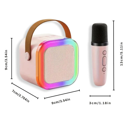Karaoke Set Voor Kinderen | Draadloze Bluetooth Speaker Met Led Lichten En Microfoon - KidsKorner