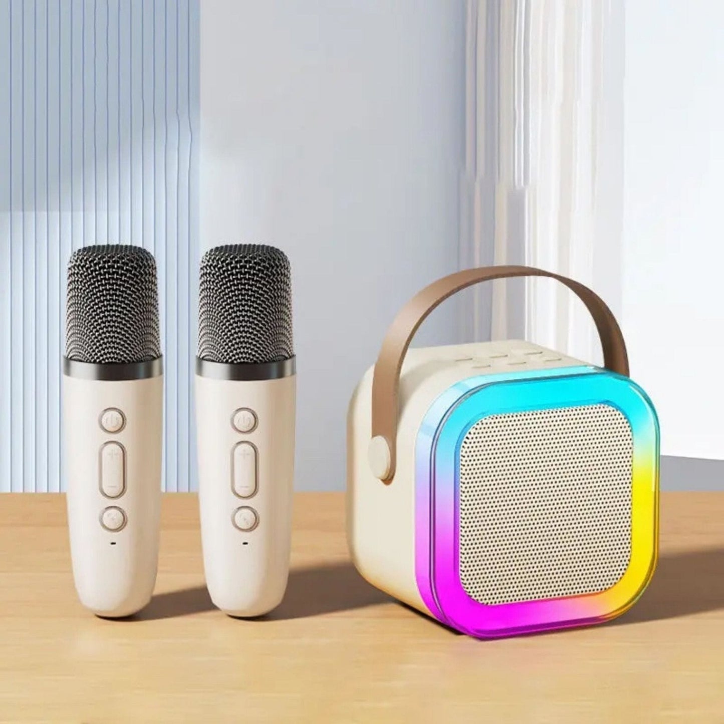 Karaoke Set Voor Kinderen | Draadloze Bluetooth Speaker Met Led Lichten En Microfoon - KidsKorner