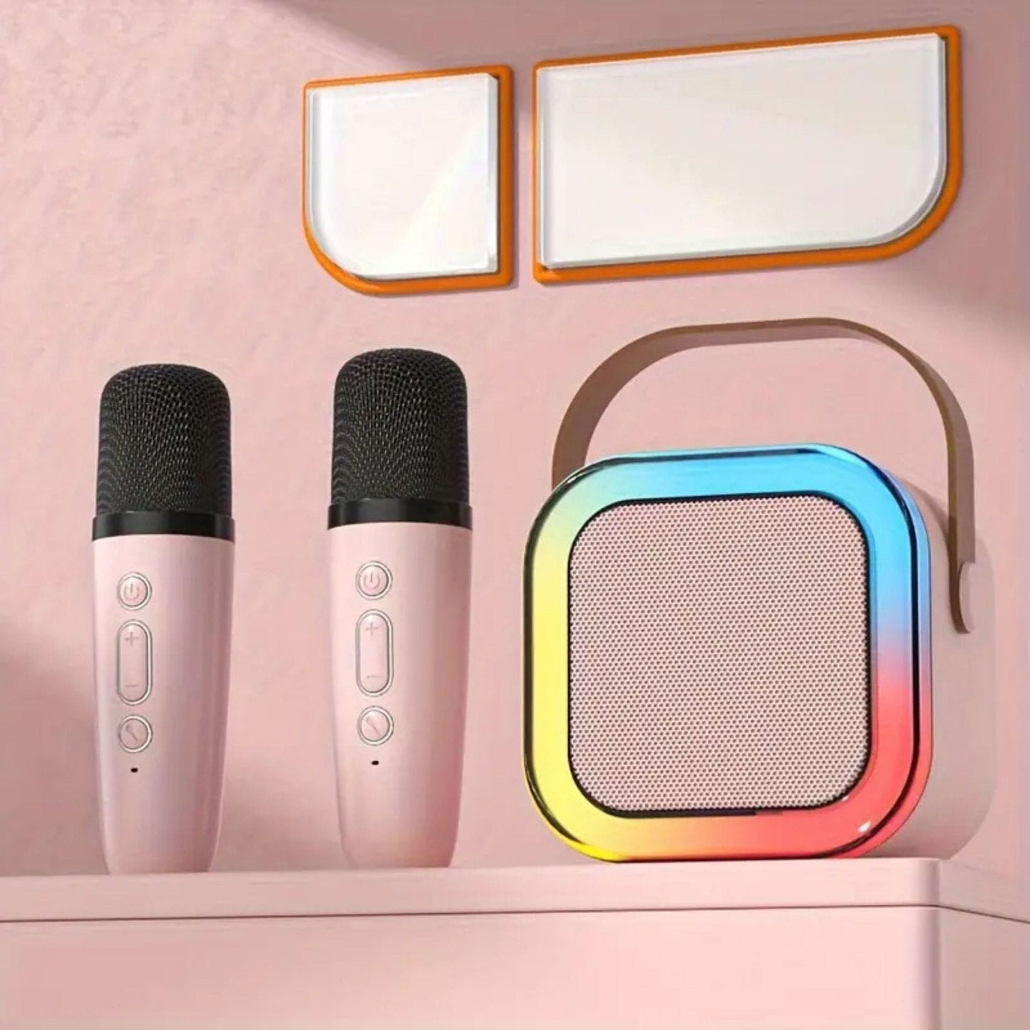 Karaoke Set Voor Kinderen | Draadloze Bluetooth Speaker Met Led Lichten En Microfoon - KidsKorner