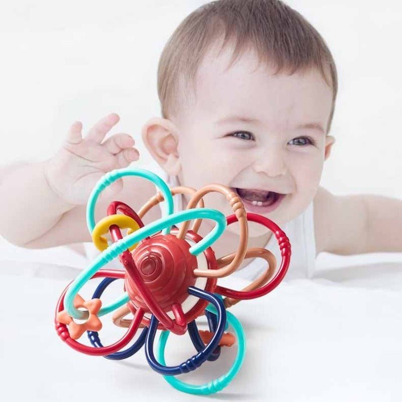 KidiGrip Grijpbal Bijtring Baby - Sensorische Rammelbal - KidsKorner