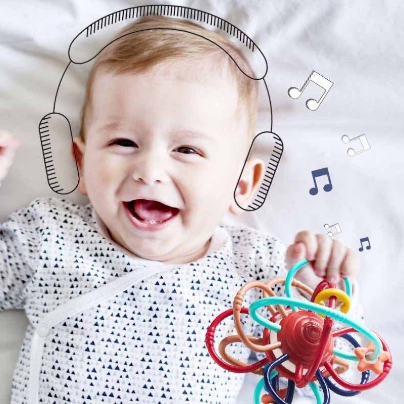 KidiGrip Grijpbal Bijtring Baby - Sensorische Rammelbal - KidsKorner
