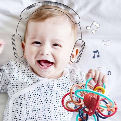 KidiGrip Grijpbal Bijtring Baby - Sensorische Rammelbal - KidsKorner