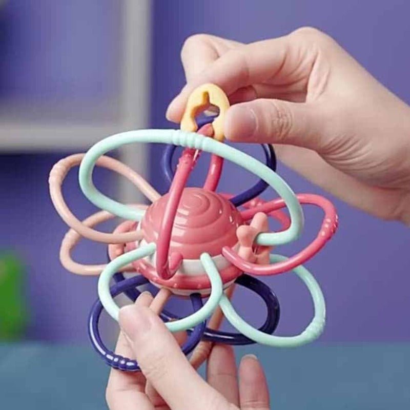 KidiGrip Grijpbal Bijtring Baby - Sensorische Rammelbal - KidsKorner