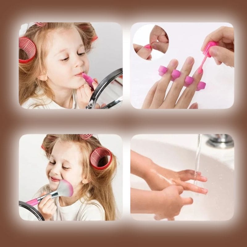 Kinder Make - Up Koffer Met Spiegel – Speel Make - Up Set Voor Meiden - KidsKorner