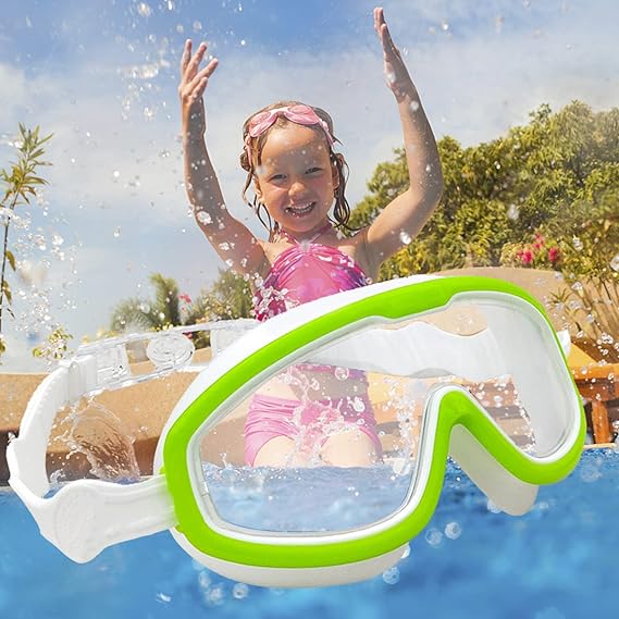 Kinder Zwembril Met Verstelbare Band | Grote Lens Voor Zwemles - KidsKorner