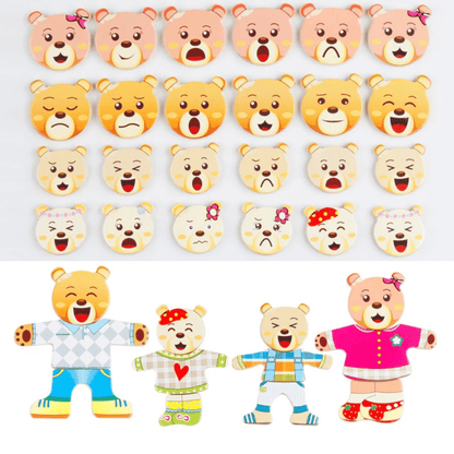 KleedPuzzel Dieren Houten Aankleedpuzzel Met Outfitstukjes - KidsKorner