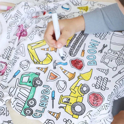 Kleur Je Eigen Kinderpyjama Set 2 - Delig - KidsKorner