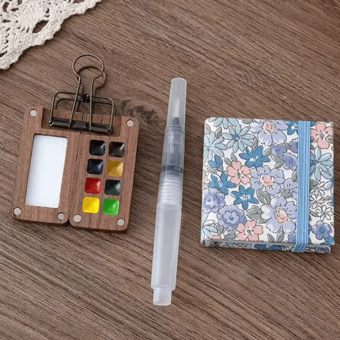 KleurKlip Mini Aquarelset Voor Onderweg Met Mengpalet - KidsKorner