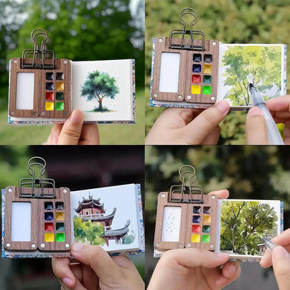 KleurKlip Mini Aquarelset Voor Onderweg Met Mengpalet - KidsKorner