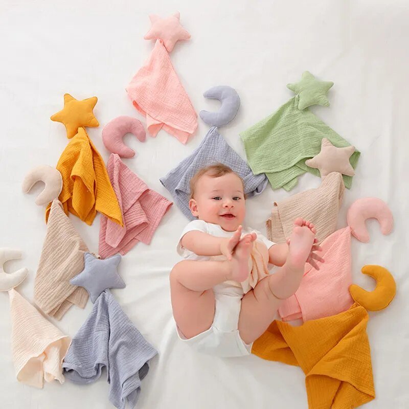 Knuffeldoekje Baby Ster Of Maan – Katoen & Bamboe - KidsKorner