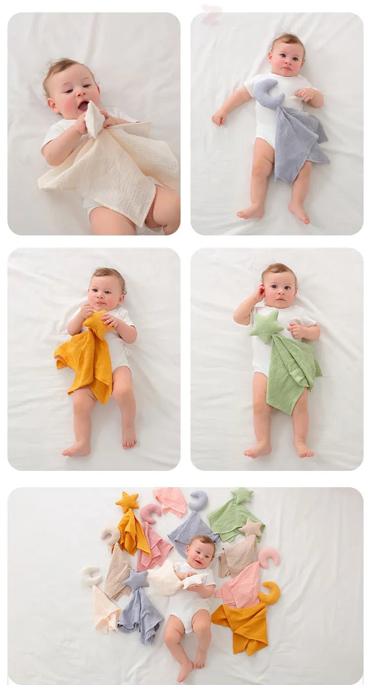 Knuffeldoekje Baby Ster Of Maan – Katoen & Bamboe - KidsKorner