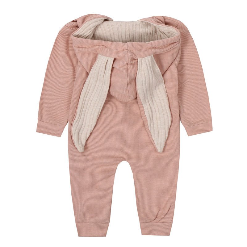 Konijnenoren Baby Romper Met Capuchon En Rits - KidsKorner