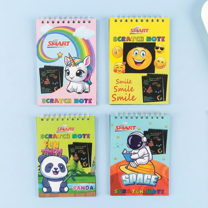 Krasboek Voor Kinderen | Spiraal Kraspapier Met Kleurenlaag | Creatief Tekenen - KidsKorner