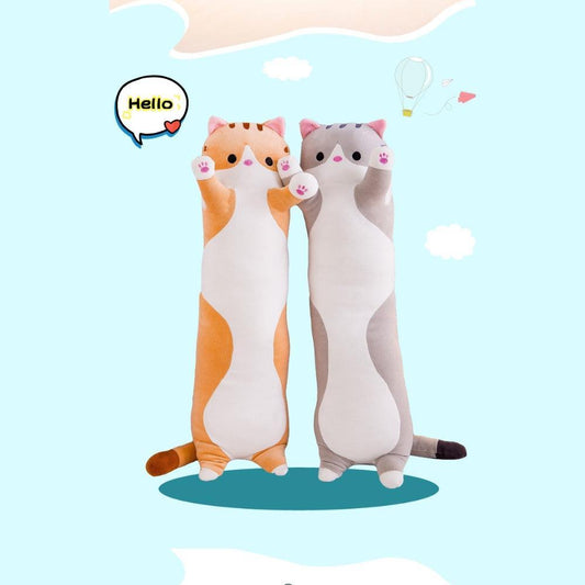 LangKatty Lange Kattenknuffel Kussen - KidsKorner