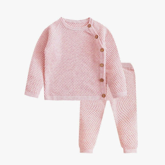 Lunovia Gebreide Babyset - Babypakje Trui en Broek - KidsKorner