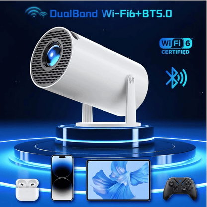 Mini Beamer Projector | WiFi Bluetooth 5.0 4K Support 180° Verstelbaar - KidsKorner