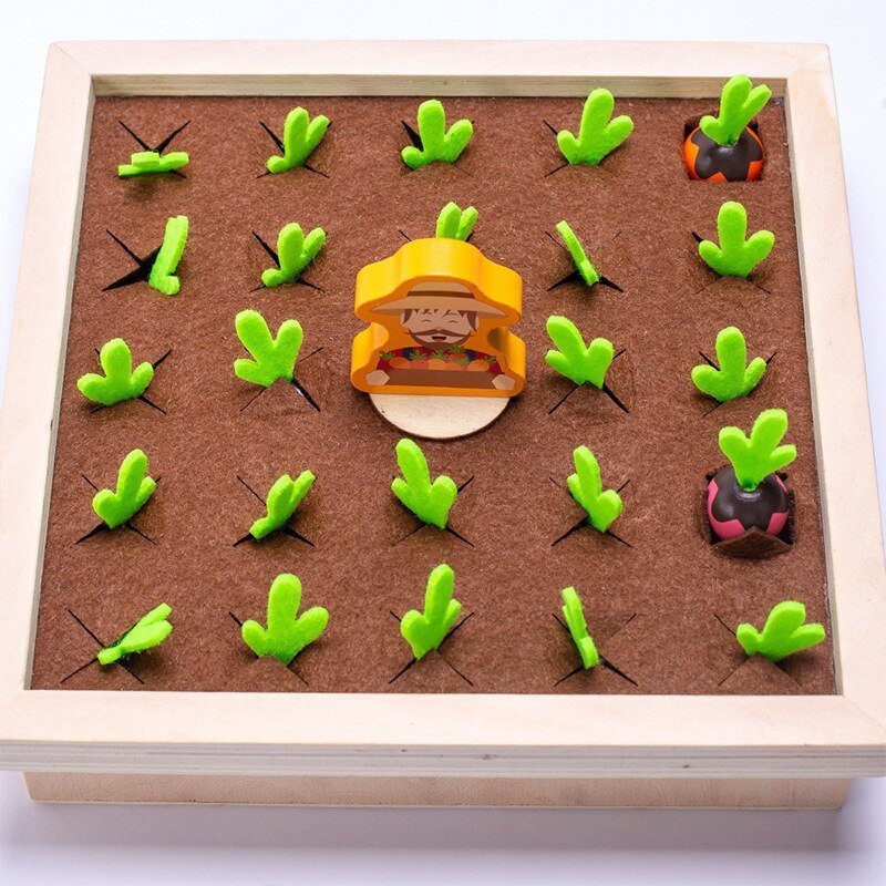 Moestunia Montessori Wortelspel - Houten Sorteerpuzzel - KidsKorner