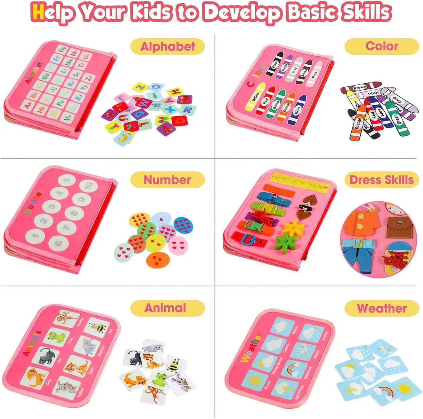 Montessori Activiteitenboek - Busy Book - Peuters 2 Tot 4 Jaar - KidsKorner