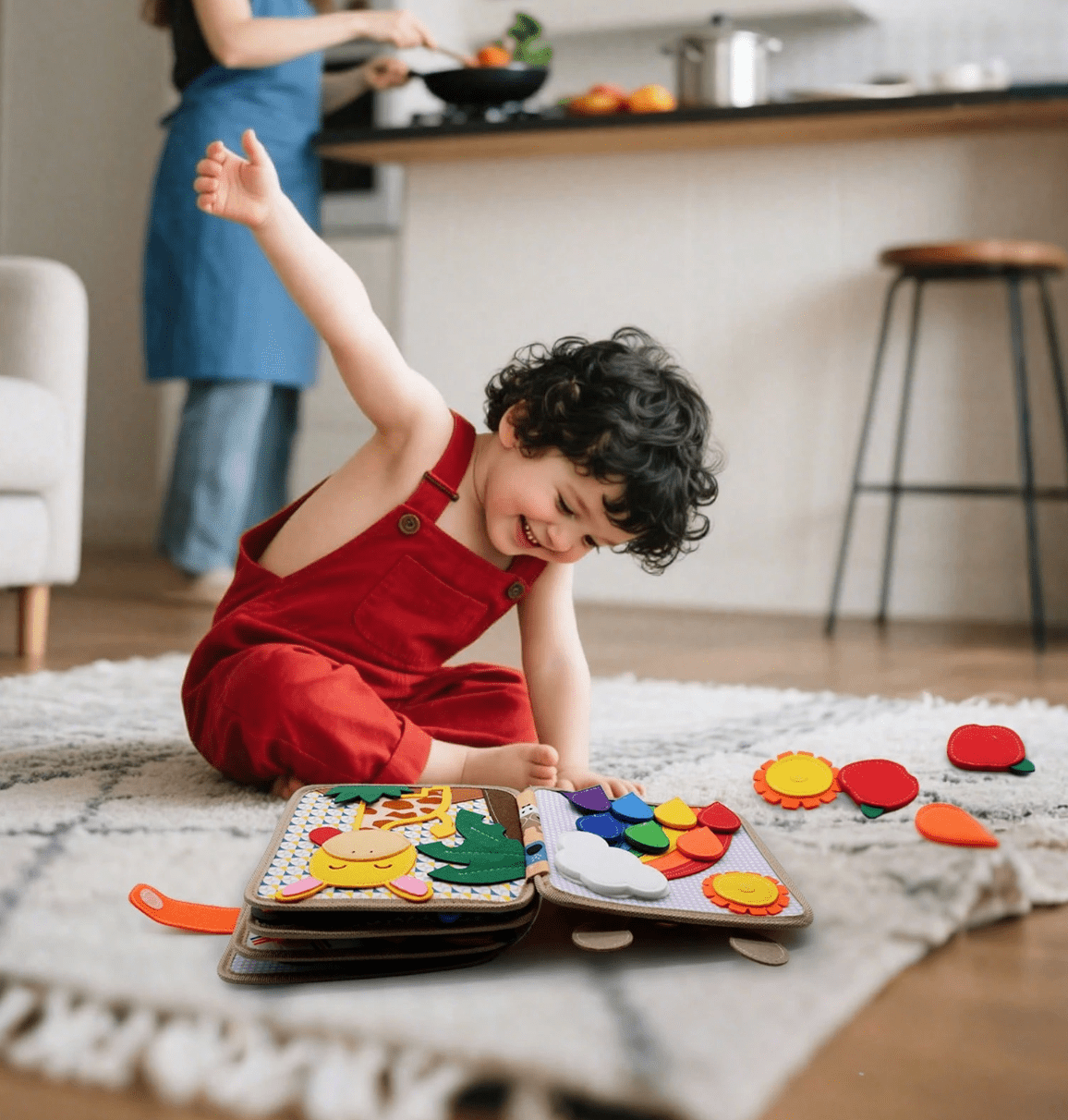 Montessori Activiteitenboek Dieren - Busy Book Vilt - 2 Tot 4 Jaar - KidsKorner